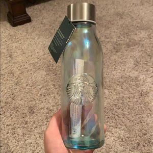 Brand New Iridescent Starbucks Glass Bottle